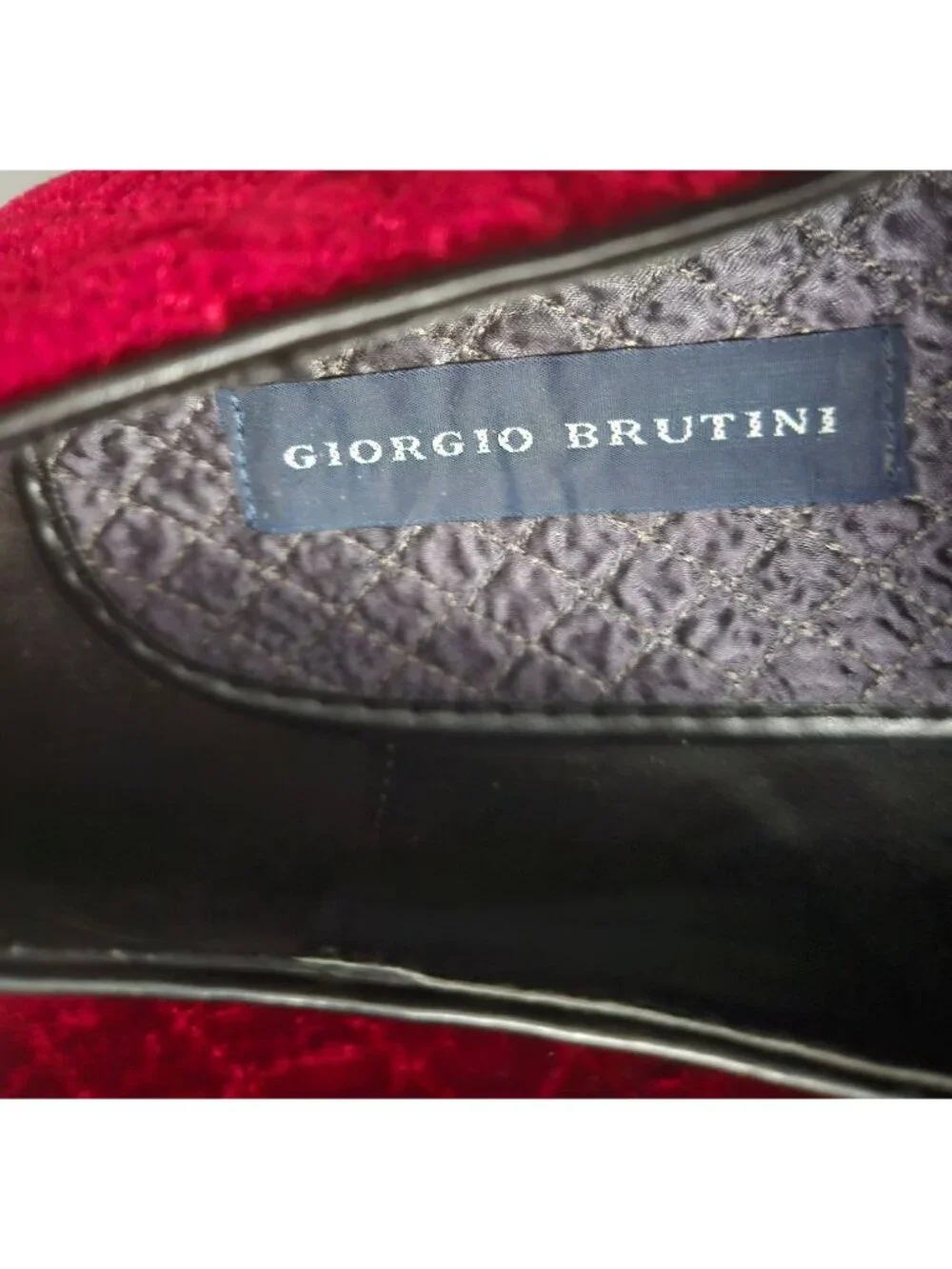 Giorgio Brutini Chatwal Red Velvet Formal Evening Slip On Dress Loafers Men 13M